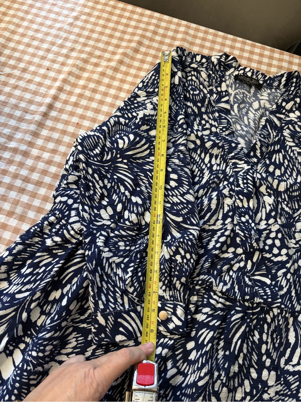 Rachel Zoe Navy and White Floral Wrap-Style Maxi Dress - Picture 8 of 11